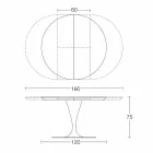 Runder ausziehbarer Esstisch aus Laminam Keramik Made in Italy - Lupetto Viadurini
