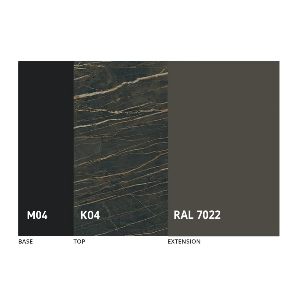 Runder ausziehbarer Esstisch aus Laminam Keramik Made in Italy - Lupetto Viadurini