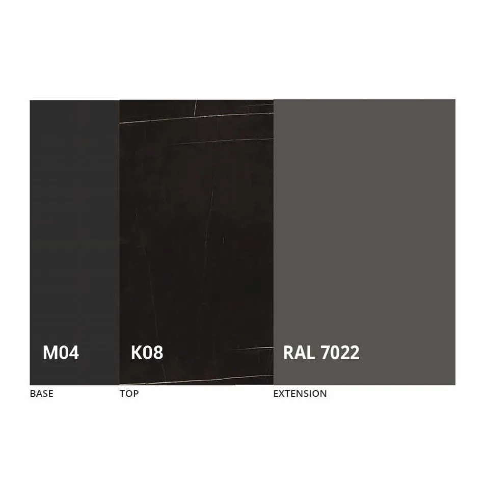 Runder ausziehbarer Esstisch aus Laminam Keramik Made in Italy - Lupetto Viadurini