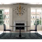 Runder Esstisch mit Laminatplatte, hergestellt in Italien – Dollars Viadurini