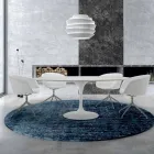 Runder Esstisch mit Laminatplatte, hergestellt in Italien – Dollars Viadurini