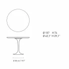 Runder Esstisch aus Marmor und lackiertem Aluminium Made in Italy - Superb Viadurini