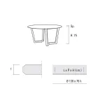 Runder Esstisch aus Metall und laminiertem HPL Made in Italy - Bastiano Viadurini