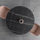 Runder Esstisch aus Metall und laminiertem HPL Made in Italy - Bastiano Viadurini