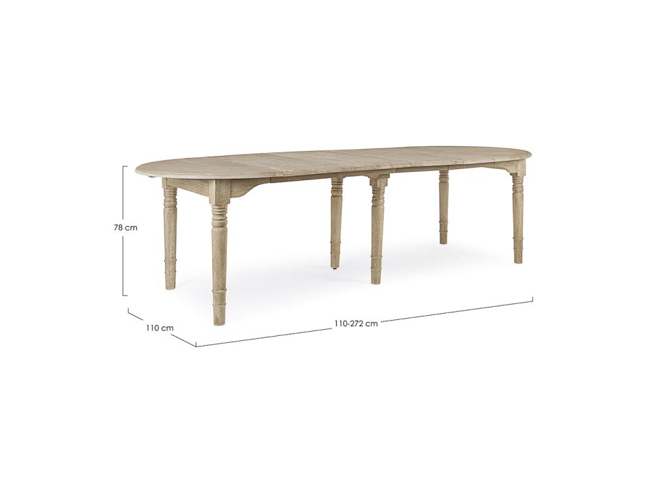 Runder Esstisch ausziehbar bis 272 cm in Homemotion Wood - Guglio Viadurini