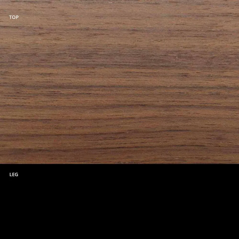 Runder Esstisch mit fein furnierter Platte, hergestellt in Italien – Dollars Viadurini