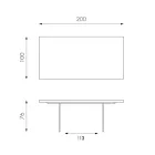Wohnzimmertisch aus Eichenfurnier und Sockel aus gehärtetem Glas – Nicofisso Viadurini