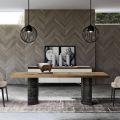 Moderner Wohnbereichtisch aus Massivholz, hergestellt in Italien – Catrin