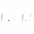 Moderner Designtisch aus natürlichem Walnussholz, L180xP90cm, Yvonne Viadurini