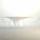 Designtisch mit Kristallfuß, hergestellt in Italien von Teggiano Viadurini