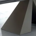 Designtisch aus furniertem Holz und Stahl, hergestellt in Italien – Dalmata Viadurini