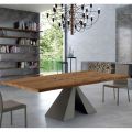 Design Esstisch aus Furnierholz und Stahl Made in Italy – Dalmata