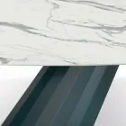 Fester Tisch mit tonnenförmiger Laminatplatte, hergestellt in Italien – Hose Viadurini