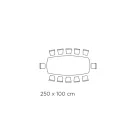 Fester Esstisch mit tonnenförmiger Platte aus Keramik, hergestellt in Italien – Gläser Viadurini