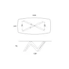 Fester Esstisch aus Glas und starrem Polyurethan, hergestellt in Italien – Lavendel Viadurini