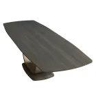 Fester Wohnzimmertisch aus Massivholz mit zentralem Sockel – Luuk Viadurini