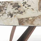 Fester Wohnzimmertisch mit Holzgestell, hergestellt in Italien – Equatore Viadurini