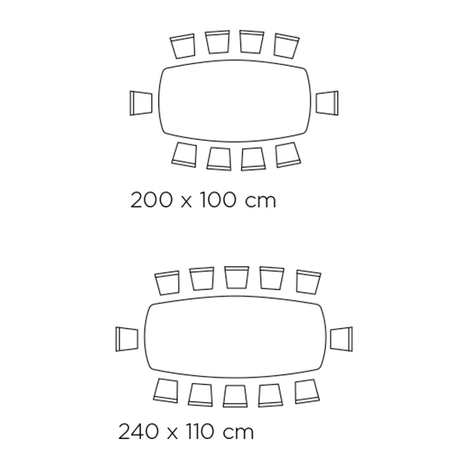 Fester Wohnzimmertisch mit Holzgestell, hergestellt in Italien – Equatore Viadurini