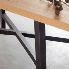 Fester Designtisch mit Massivholzplatte - Crackle Viadurini