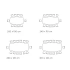 Fester Keramiktisch und Sockel aus schwarz lackiertem Stahl, hergestellt in Italien – Gläser Viadurini