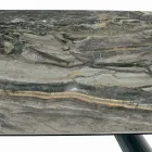 Fester Keramiktisch und Sockel aus schwarz lackiertem Stahl, hergestellt in Italien – Gläser Viadurini