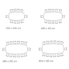 Fester Keramiktisch in verschiedenen Ausführungen und Größen, hergestellt in Italien – Grotta Viadurini