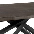 Fester Tisch aus Eichenfurnier und schwarzem Metallgestell – Skipper Viadurini