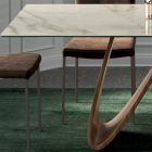 Fester rechteckiger Tisch mit Holzsockel, hergestellt in Italien – Equatore Viadurini