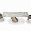 Fester rechteckiger Tisch aus Stahl und Keramik, hergestellt in Italien – Hosen