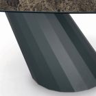 Tisch und Untergestell aus Keramik mit Graphit-Finish, hergestellt in Italien – Hose Viadurini