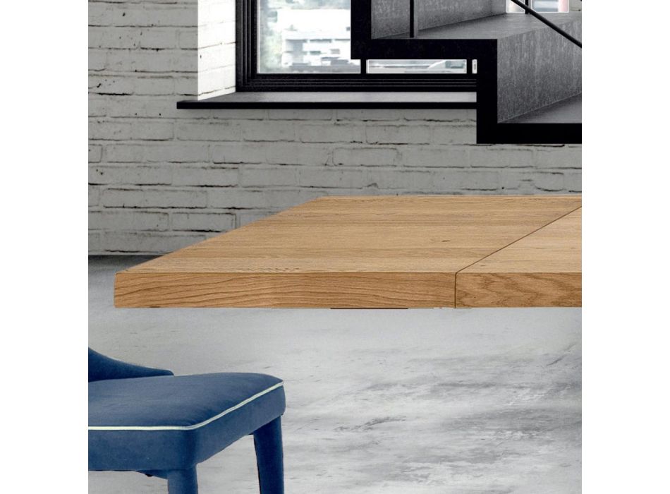 Moderner Holztisch, ausziehbar bis 300 cm, hergestellt in Italien – Dalmatiner Viadurini