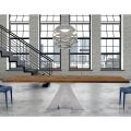 Moderner Esstisch ausziehbar bis 300 cm aus Holz - Dalmata 