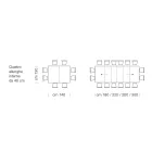 Ausziehbarer Tisch aus Laminatholz bis zu 470 cm, hergestellt in Italien – Gordito Viadurini