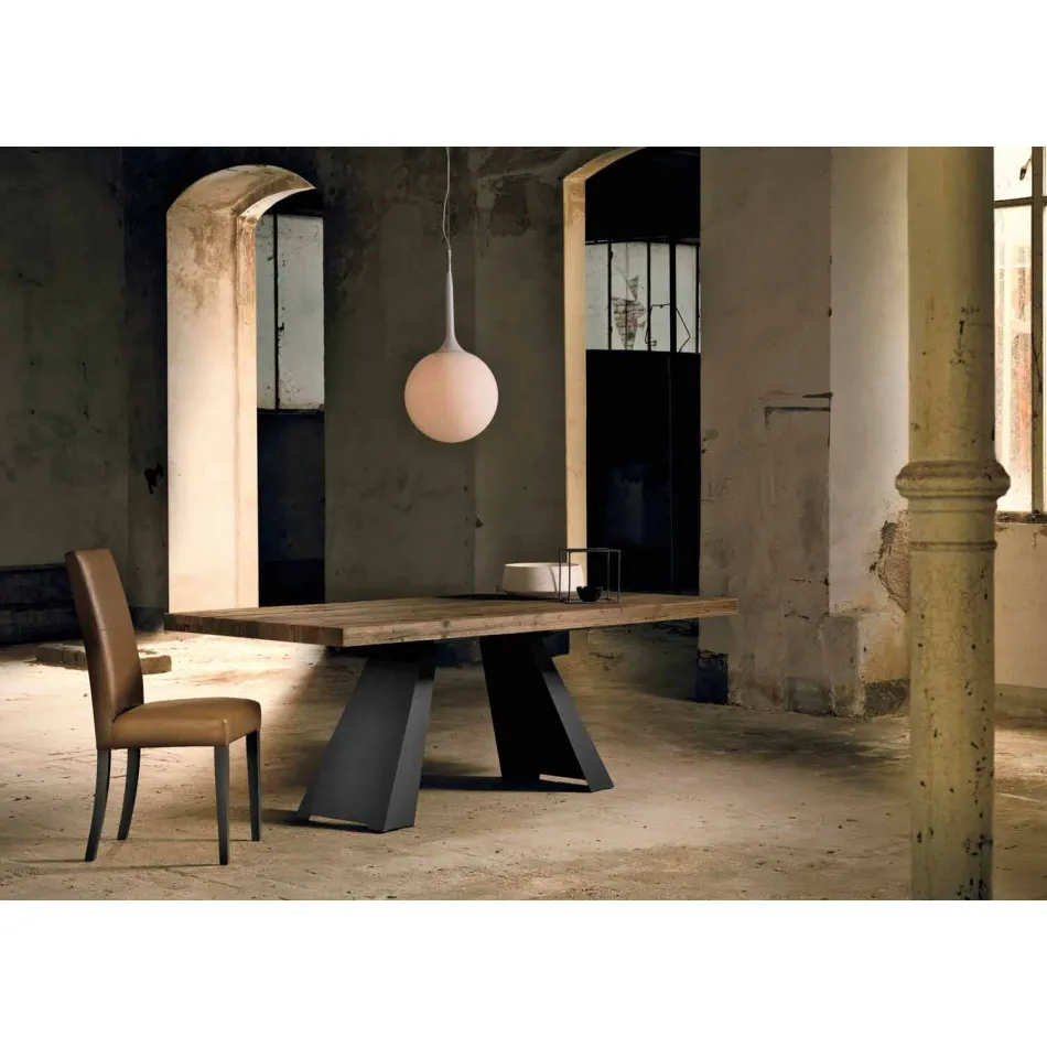 Design Massivholztisch made in Italy Zerba Viadurini