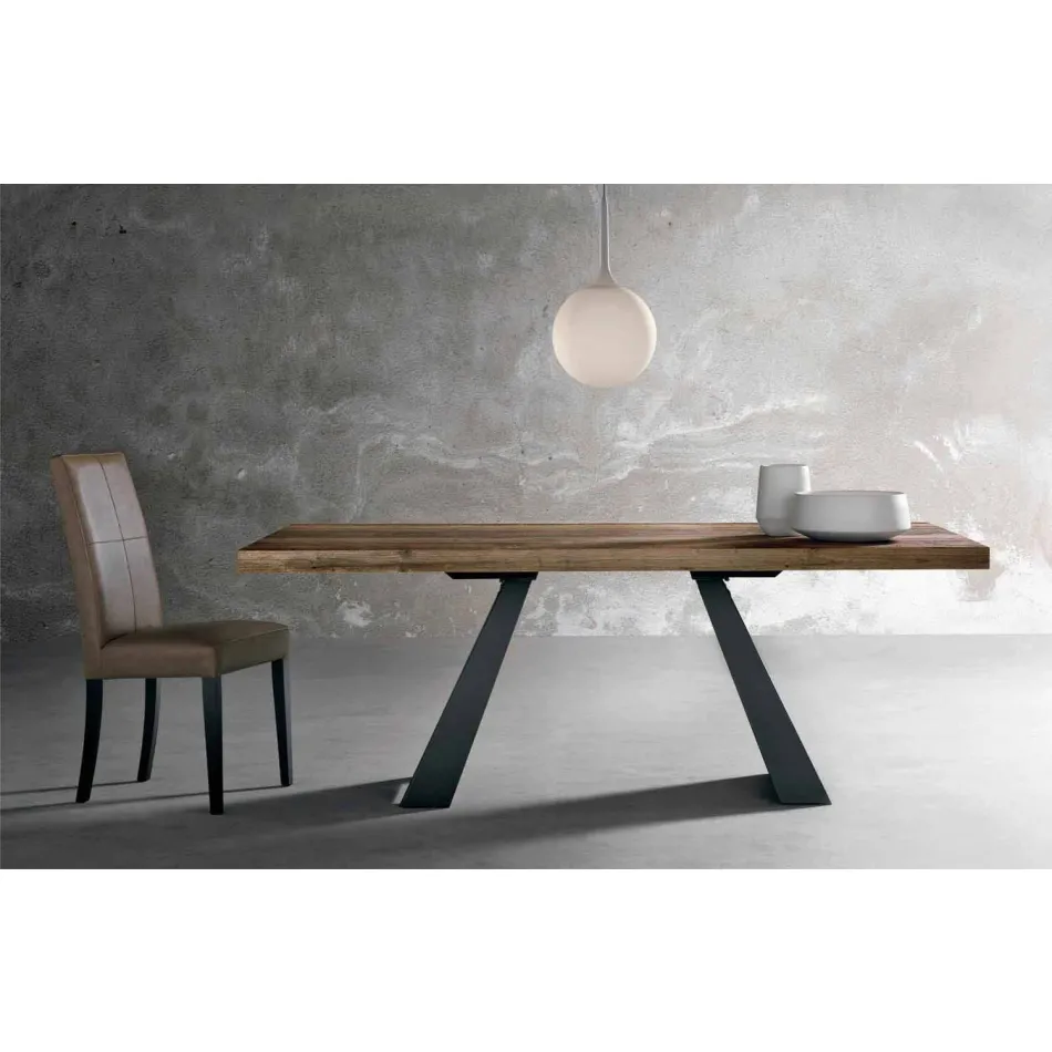 Design Massivholztisch made in Italy Zerba Viadurini