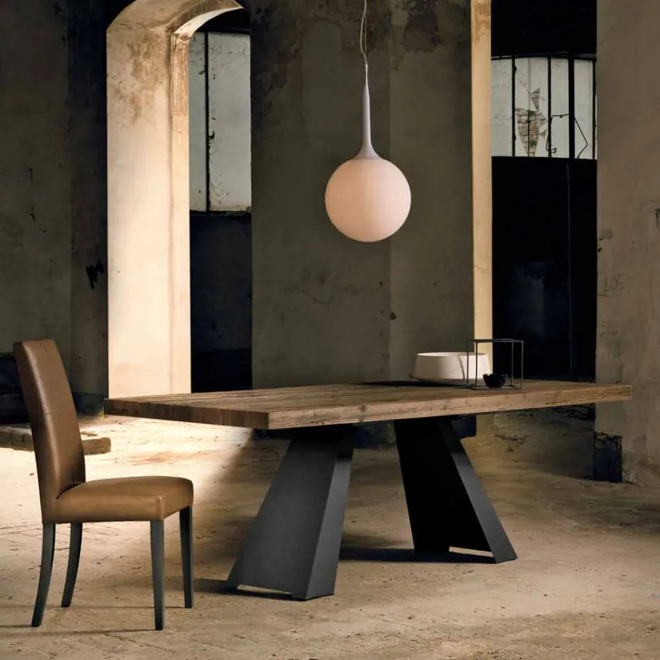 Design Massivholztisch made in Italy Zerba Viadurini