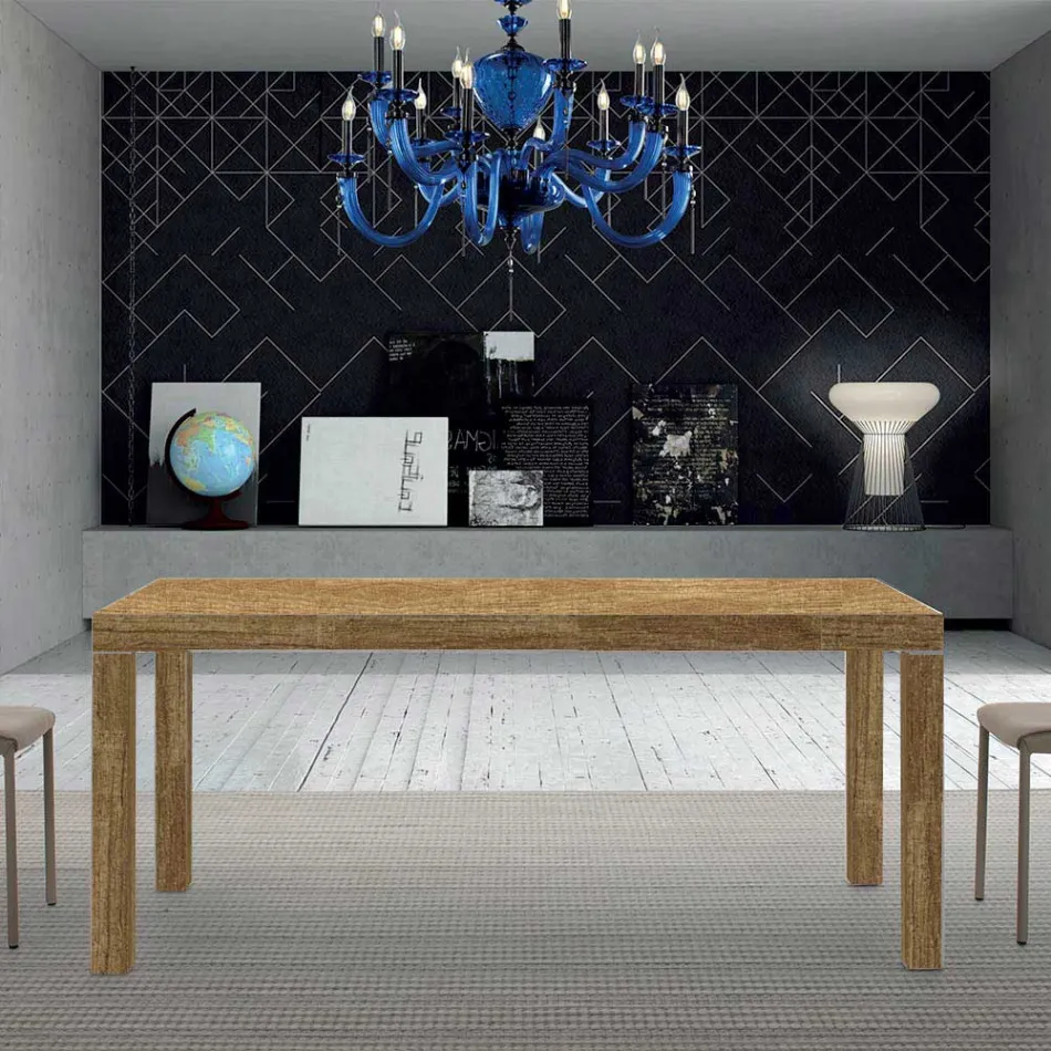 Ausziehbarer Tisch aus Melaminholz bis zu 470 cm, hergestellt in Italien – Gordito Viadurini