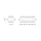 Ausziehbarer Tisch aus Melaminholz bis zu 470 cm, hergestellt in Italien – Gordito Viadurini