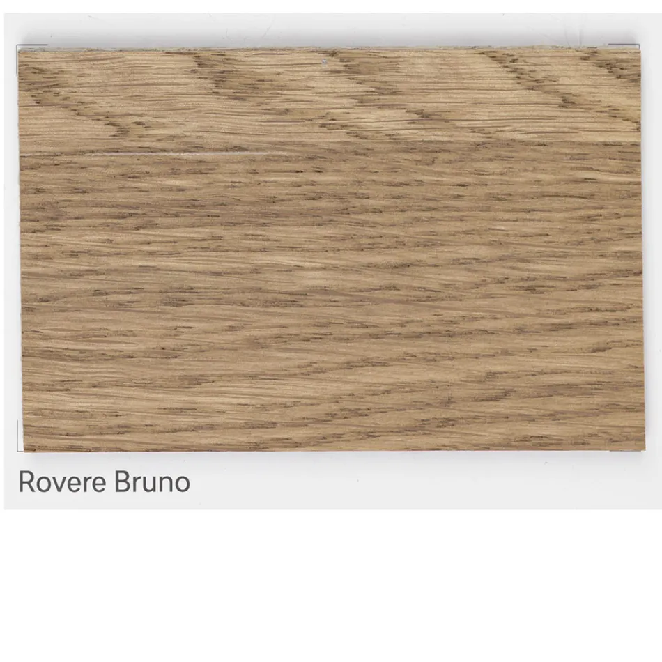 Tisch aus Asteiche furniert und Metallbeinen Made in Italy - Vicente Viadurini