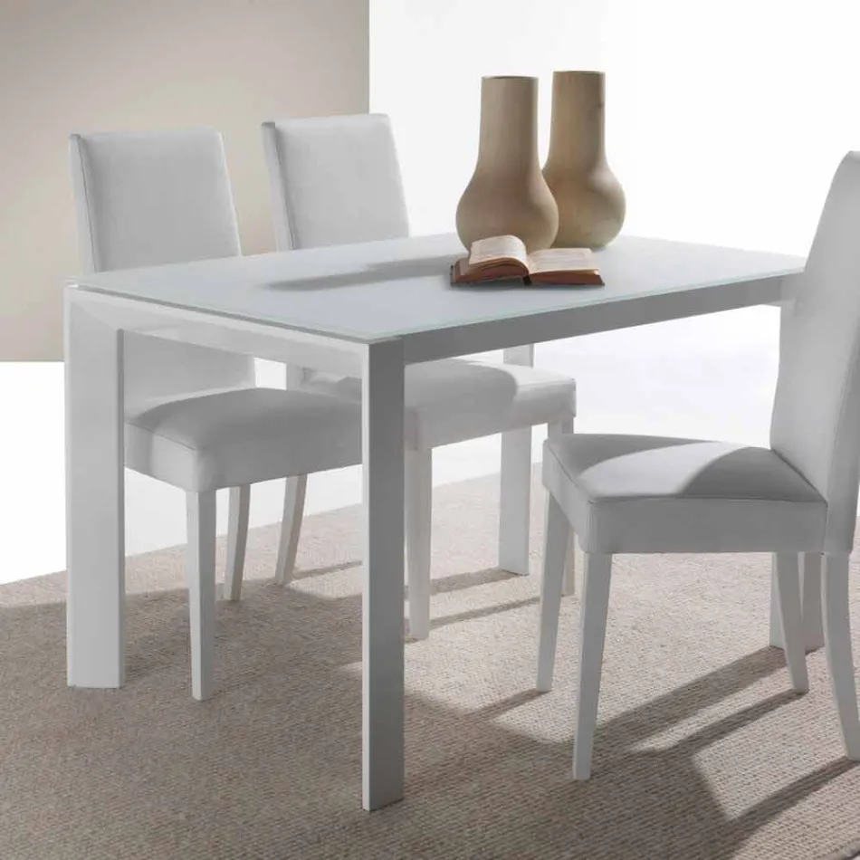 Ausgeglichenes Glastisch mit Mono erstreckt Phoenix buchen Viadurini