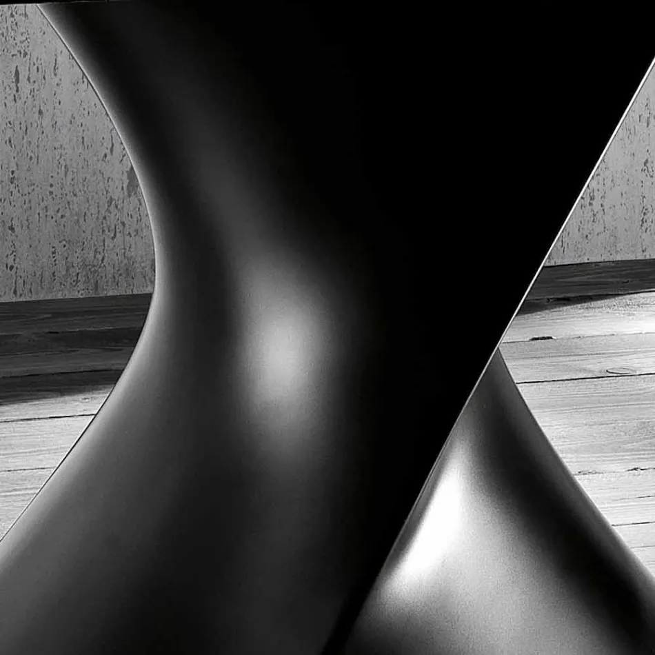 Tisch aus gehärtetem Glas in modernem Design, hergestellt in Italien, Clark Viadurini