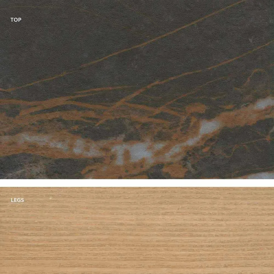 Glaskeramiktisch des modernen Designs hergestellt in Italien, Egisto Viadurini