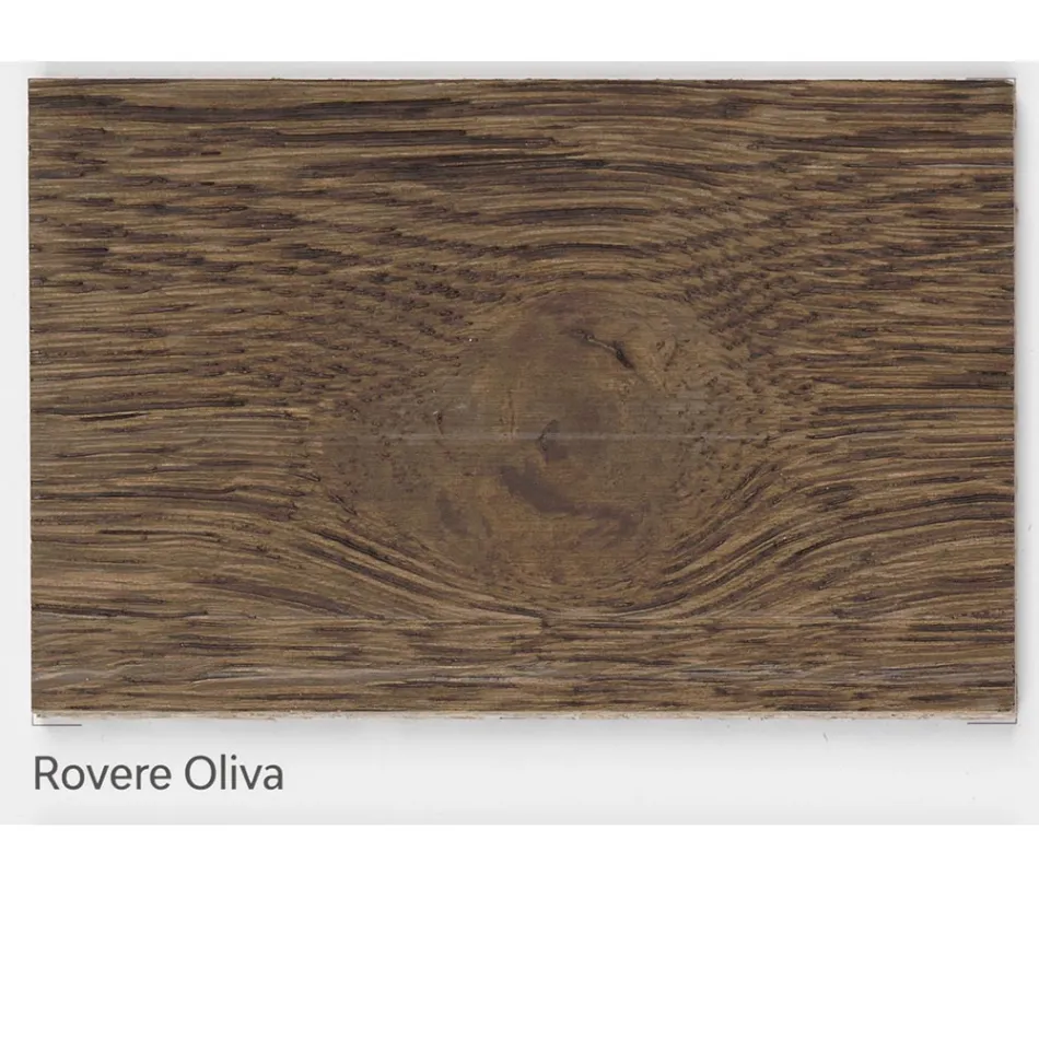 Living Table in Massellato Oak Verfügbar in verschiedenen Kanten Made in Italy - Treebeard Viadurini