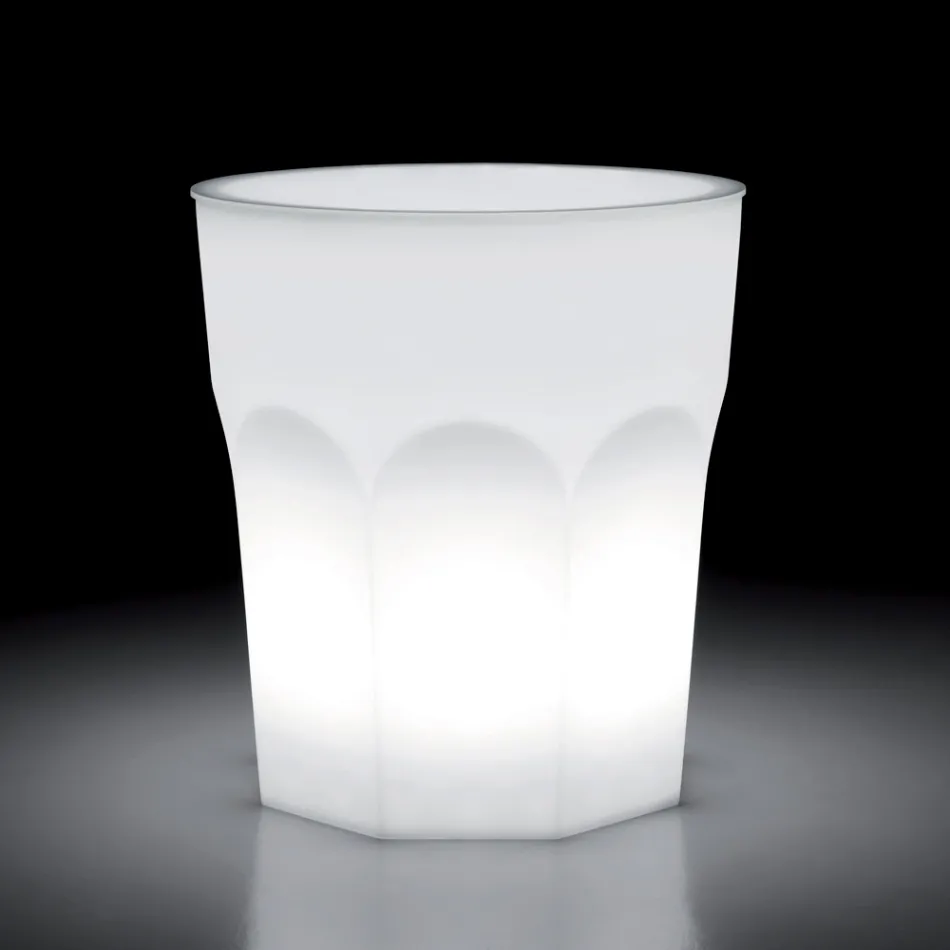 Outdoor-Design-Leuchttisch aus Polyethylen und HPL, hergestellt in Italien – Pucca Viadurini