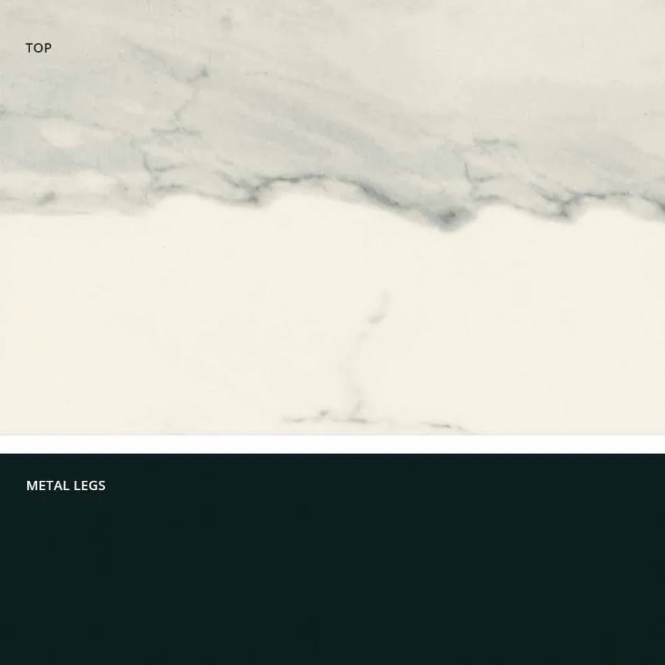 Moderner Tisch aus Glaskeramik und Metall, hergestellt in Italien, Dionigi Viadurini