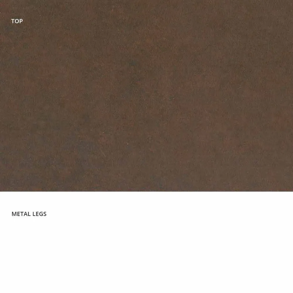 Moderner Tisch aus Glaskeramik und Metall, hergestellt in Italien, Dionigi Viadurini