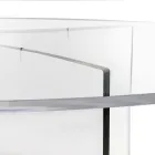 Ovaler Tisch aus transparentem Plexiglas, hergestellt in Italien - Gabriela Viadurini