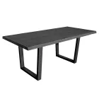 Plattierter Tisch aus quadratischer Asteiche und Metallgestell Made in Italy - Pilar Viadurini