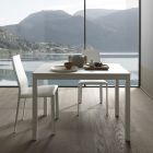 Ausziehbarer Esstisch 190 cm Metall und Holz Made in Italy - Euklidisch Viadurini