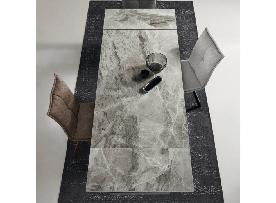 Esstisch ausziehbar auf 240 cm Marmoroptik und Metallstruktur - Yvan Viadurini